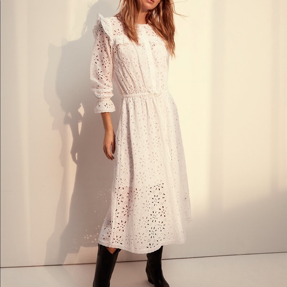Aritzia wilfred Gaia dress - white eyelet - worn once - size L - Picture 8 of 9